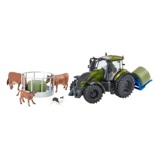 Jeux de voiture - Metallic Olive Green Valtra set Britains Farm Toys