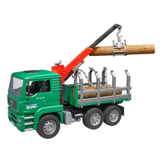 Jeux de voiture - TGA camion forestier avec chargeur et 3 troncs Bruder