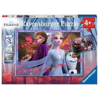 Puzzle de 2 x 24 pièces Frozen