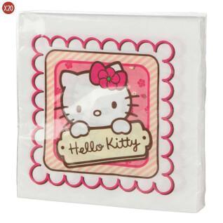 Lot 20 serviettes de table en 2 plis Hello Kitty