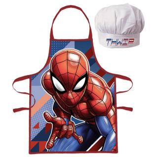 Tablier et chapeau de cuisinier enfant Spiderman Marvel