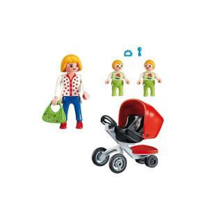 Maman et poussette jumelle Playmobil City Life