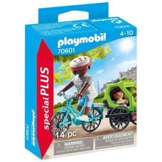 Cycliste maman et enfants Playmobil
