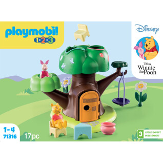 Jeux de construction Winnie avec Porcinet cabane Playmobil 123