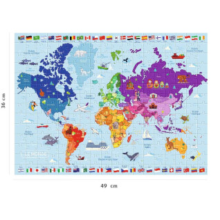 Puzzle 250 pièces Carte du monde Ravensburger