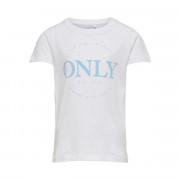 T-shirt fille Only kids manches courtes Logo life