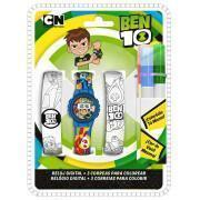 Montre numérique avec bracelets à colorier enfant Cartoon Network Ben 10