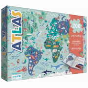 Puzzle - un livre - un poster Auzou Atlas