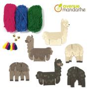 Boîte créative lamas en laine Avenue Mandarine