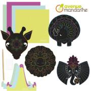 Boîte créative de cartes à gratter Mandala Avenue Mandarine