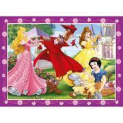 Puzzle de 4 x 1-12-16-20-24 pièces Disney Princess