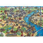 Puzzle de 500 pièces Educa Mapa De Londres