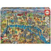 Puzzle de 500 pièces Educa Mapa De Paris