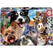Puzzle de 500 pièces Educa Animales Amigos Del Patio