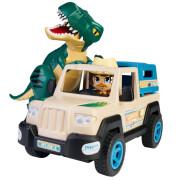 Figurine avec voiture et dinosaure Famosa