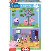 Puzzle de 2 x 48 pièces Peppa Pig