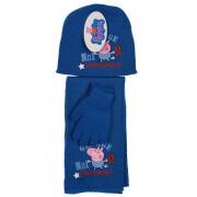 Ensemble de bonnet et écharpe avec gants en laine bébé Peppa Pig