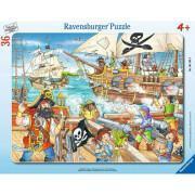 Puzzle cadre de 30-48 pièces L'attaque des pirates Ravensburger