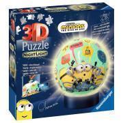 Puzzle 72 pièces 3D Ball illuminé - Minions 2 Ravensburger