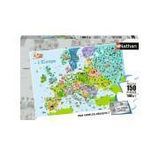 Puzzle 150 pièces Carte d'Europe Ravensburger