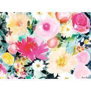 Puzzle 500 pièces Nathan Dahlias et roses / Marie Boudon - Collection Carte blanche Ravensburger
