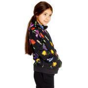 Sweatshirt à capuche bébé fille Snurk Bouquet Gots