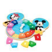 Puzzle horloge en bois Woomax Mickey Mouse Eco